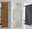 Душевые двери Rea Alex 90 brushed gold REA-K2506, прозрачный, золотой - миниатюра 2