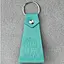 Жіночий шкіряний брелок бірюзовий - мініатюра 5