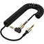 AUX кабель SP-206 пружинний TRS 3.5 - TRS 3.5 1.5 м без упаковки чорний - мініатюра 1
