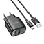 МЗП Hoco C140A Smart QC3.0 18W (1USB-A) + кабель USB to Type-C Black - мініатюра 3