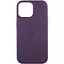 Шкіряний чохол Leather Case (AAA) with MagSafe and Animation для Apple iPhone 15 (6.1) Dark Purple - мініатюра 1