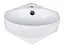 Комплект Qtap Leo N: Раковина подвесная угловая овальная 380x360x130 мм WHITE + Донный клапан PU02O (QT11115010WN47331) - миниатюра 2