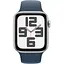 Смарт-часы Apple Watch SE 2 GPS 44mm Silver Aluminium Case with Storm Blue Sport Band M/L MREE3 - миниатюра 3