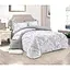 Комплект постільної білизни Soho Lounge Fiori Silver Євро 200x230 см сірий (A130120) - мініатюра 1