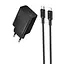 МЗП Borofone BAS75A Source PD30W (1USB-C) + кабель Type-C to Lightning Black - мініатюра 1