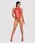 Ажурний бодістокінг із ефектом шнурівки Obsessive B120 teddy red S/M/L One size - мініатюра 3