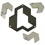 Головоломка из металла Huzzle Hexagon Cast Puzzle 4 звезды 473742 - миниатюра 2