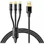 Кабель Mcdodo Amber Series 3 in 1 6A Super Fast Charging Cable 1,2 м CA-3330 Черный - миниатюра 1
