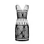 Бодистокинг - мини-платье с бабочками Passion BS090 black One size - миниатюра 6