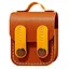 Шкіряний футляр Briefcase для навушників AirPods 1/2 Brown / Yellow - мініатюра 1
