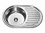 Мийка кухонна Kraft 7750 D Decor овальна з полицею 770х500х180 мм 0,8 мм 30412 - мініатюра 1