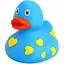 Утка FunnyDucks Голубая в сердечках (1042) - миниатюра 2