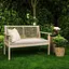 Садовая скамейка Di Volio Teracina со спинкой бежевый - миниатюра 5
