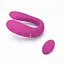 Парний вібратор із вакуумною стимуляцією та пультом керування 10 режимів Фуксія - мініатюра 1