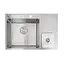Кухонна мийка з нержавіючої сталі з вбудованим смітником Nett NSM-7047, Нержавіюча сталь - мініатюра 1