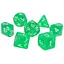 Набір кубиків Glitter 7 Dice Set - Light Green , 7 шт. (g7dglit05) - мініатюра 1