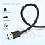 Кабель Ugreen US128 USB 3.0 A Male to Male Cable 1 м черный (10370) - миниатюра 2