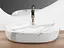 Умивальник Rea Aura 61 shiny aiax мармур накладний REA-U6623, Мармур - мініатюра 3