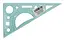 Трикутник, 20 см, 60°/90°/30°, з транспортиром, 5 шт. в упаковці - мініатюра 1