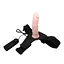 Фаллопротез с вибрацией Baile Ultra Passion Harness 15.5 см телесный - миниатюра 5