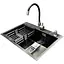 Комплект мойка + смеситель Romzha Arta Nova U-600 BL (C) - миниатюра 1