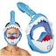Маска для снорклінгу TSUNAMI Shark повнолицьова, дитяча Sky Blue (P-5907739318237) - мініатюра 2