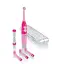 Електрична дитяча зубна щітка Nevadent NKZ 3 A1 Pink + пісочний годинник + насадки + футляр + наклейки - мініатюра 2