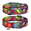 Ошейник для собак нейлоновый Waudog Nylon с QR-паспортом "Витраж" пластиковый фастекс XXL Ш 35 мм Д 46-70 см - миниатюра 1