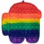 Сенсорна іграшка Pop it антистрес 20 см Among us амонг ас великий XXL райдужний різнокольоровий - мініатюра 1