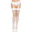 Панчохи-сітка для кріплення на пояс Leg Avenue Nylon Fishnet Thigh Highs White, One Size - мініатюра 3