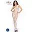 Бодістокінг Passion BS036 комбінезон лямочка через одне плече S/M/L white - мініатюра 2