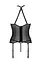 Корсет з пажами Passion Satara CORSet XXL/XXXL black стрінги мереживо застібки спереду та ззаду - мініатюра 4