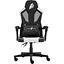 Игровое кресло 1stPlayer P01 Black-White, максимально допустимая нагрузка 120 кг, регулируемая спинка с углом наклона до 135 градусов, в комплекте поясничная подушка - миниатюра 1