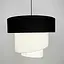 Дизайнерская люстра IONOS 1 с текстильным абажуром Line.F MJ 159-500 BK+WT+WT - миниатюра 4
