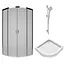 Душевая кабина Kolo Rekord 90x90 с поддоном PKPG90222003+XBN1690000+26275000, прозрачная, хром - миниатюра 1