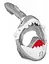 Маска для снорклінгу TSUNAMI Shark повнолицьова, дитяча Grey (P-5905973405447) - мініатюра 1