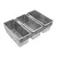Форма тройная хлебная для выпечки маленьких буханок хлеба и кексов Л12 алюминий 24.5х16.5х7.2 см, Хлібпром Серый 81360 - миниатюра 7