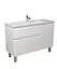 Тумба Мойдодир Baki 120-U з умивальником SU-120 Білий - мініатюра 5