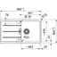 Кухонна мийка Franke Centro, фраграніт, прямокутник, з крилом, 860х500х200мм, чаша - 1, накладна, CNG 611-86, воникс - мініатюра 2