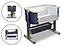 Детская кроватка 3 в 1 Lionelo Timon BLUE NAVY + матрас - миниатюра 7