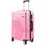 Валіза Середній (М) Полікарбонат На 4-х подвійних колесах 70л POLO ПК016-М Ніжно-Рожева - мініатюра 1