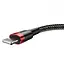 Кабель Baseus Cafule Lightning 2.4A (1m) red/black (CALKLF-B19) - мініатюра 5