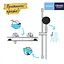 Набір змішувачів Grohe Quickfix термостат для душу з душовим гарнітуром Precision Flow THM та змішувач для раковини StartEdge S-Size UA202503TE, Хром - мініатюра 9