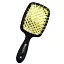 Щітка для волосся Salon Professional SP0099 SL масажна, продувна 20 см чорна з жовтим - мініатюра 1