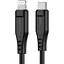 Кабель Acefast C3-01 Type-C to iP 3A 30W TPE TPE connectors чорний - мініатюра 1