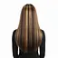 Длинный парик из прямых искусственных волос омбре 70 см Каштановый с Блонд - миниатюра 2