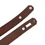 Ремень женский узкий коричневый кожаный JK-2031 с темной пряжкой (110 см) - миниатюра 5