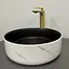 Умивальник VBI Prato білий чорний мармур матовий накладний VBI-011409, Мармур - мініатюра 2