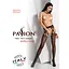 Эротические колготки-бодистокинг Passion S002 black имитация кружевных чулок и пояса S/M/L - миниатюра 7