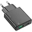 Ультратонкое двухпортовое зарядное устройство Hoco N38 Delgado Type-C 20 Вт и USB-A 18 Вт PD20W/PPS/QC3.0/FCP/AFC Black - миниатюра 9
